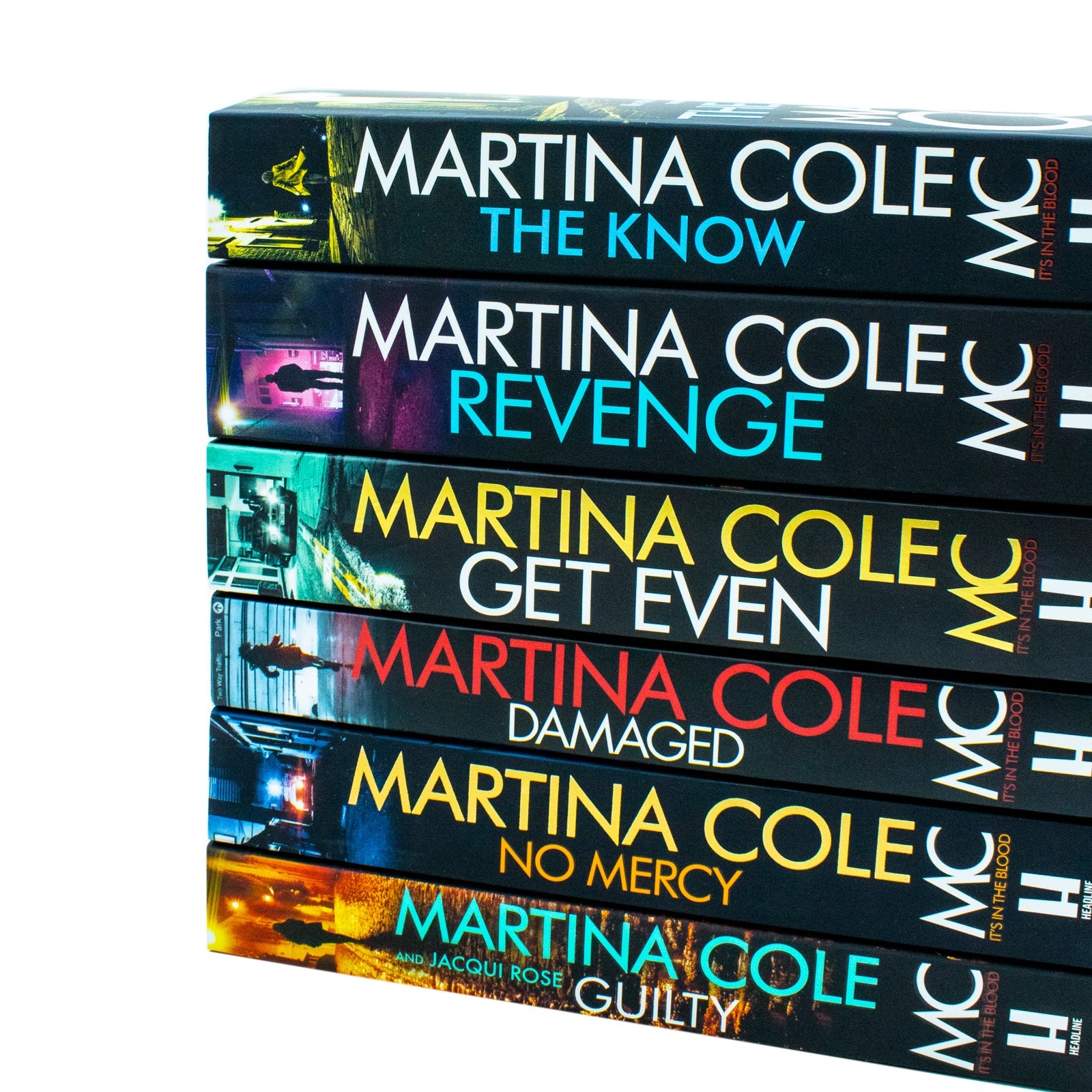 Martina Cole Collection 6 Books Set ( (No Mercy , Guilty, Damaged, Revenge, The know, Get Even)