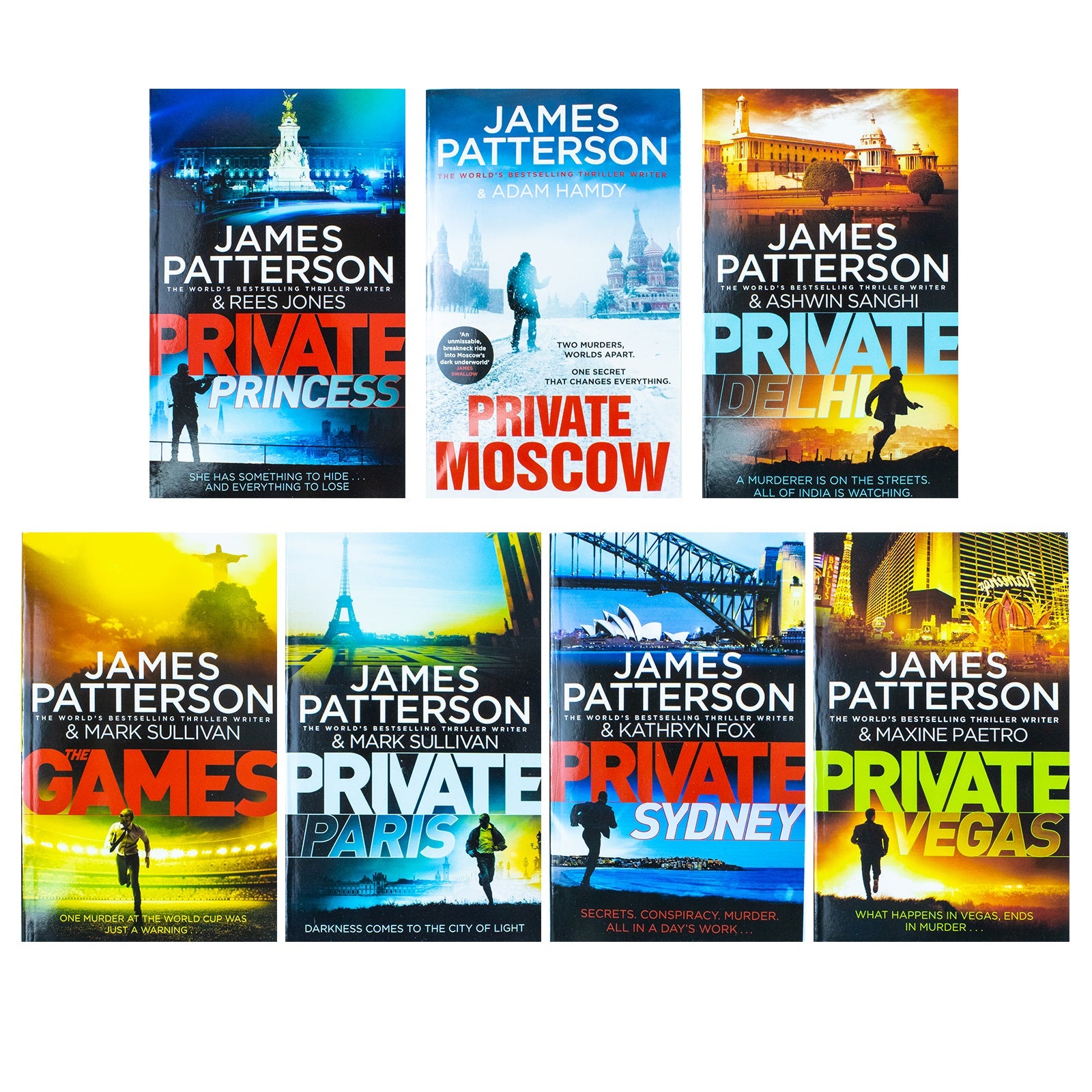 James Patterson Private Series Books 9β15 Collection Set β Thriller Crime Fiction Novels, Private Vegas to Moscow, Bestselling Mystery Books for Adults