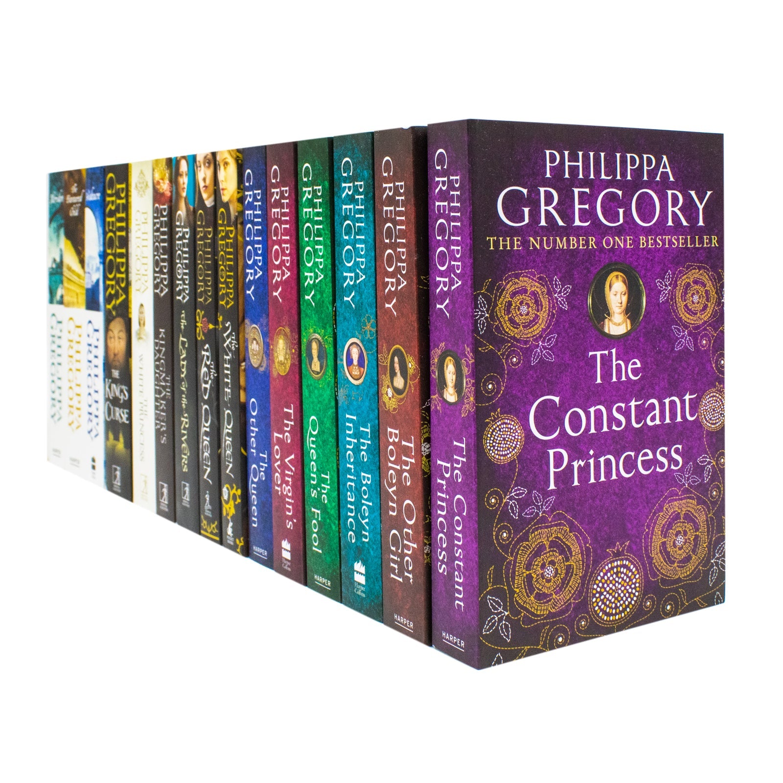 Philippa Gregory Cousins War, Tudor Court and Wildacre Trilogy Collection 15 Books Set (White Queen, Red Queen, Lady of the Rivers, Kingmaker's Daughter, The Virgins Lover, Wideacre, Meridon and More)