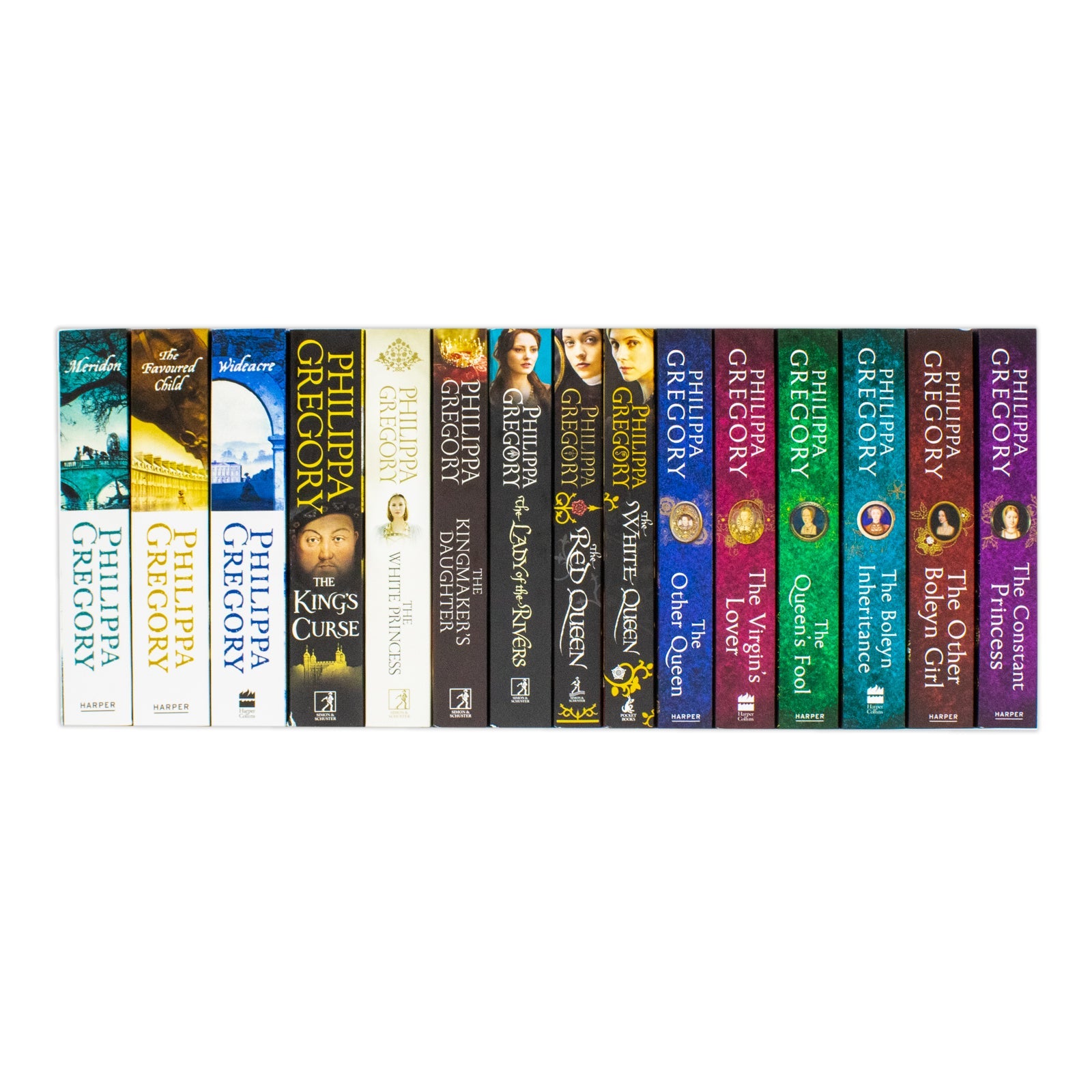 Philippa Gregory Cousins War, Tudor Court and Wildacre Trilogy Collection 15 Books Set (White Queen, Red Queen, Lady of the Rivers, Kingmaker's Daughter, The Virgins Lover, Wideacre, Meridon and More)