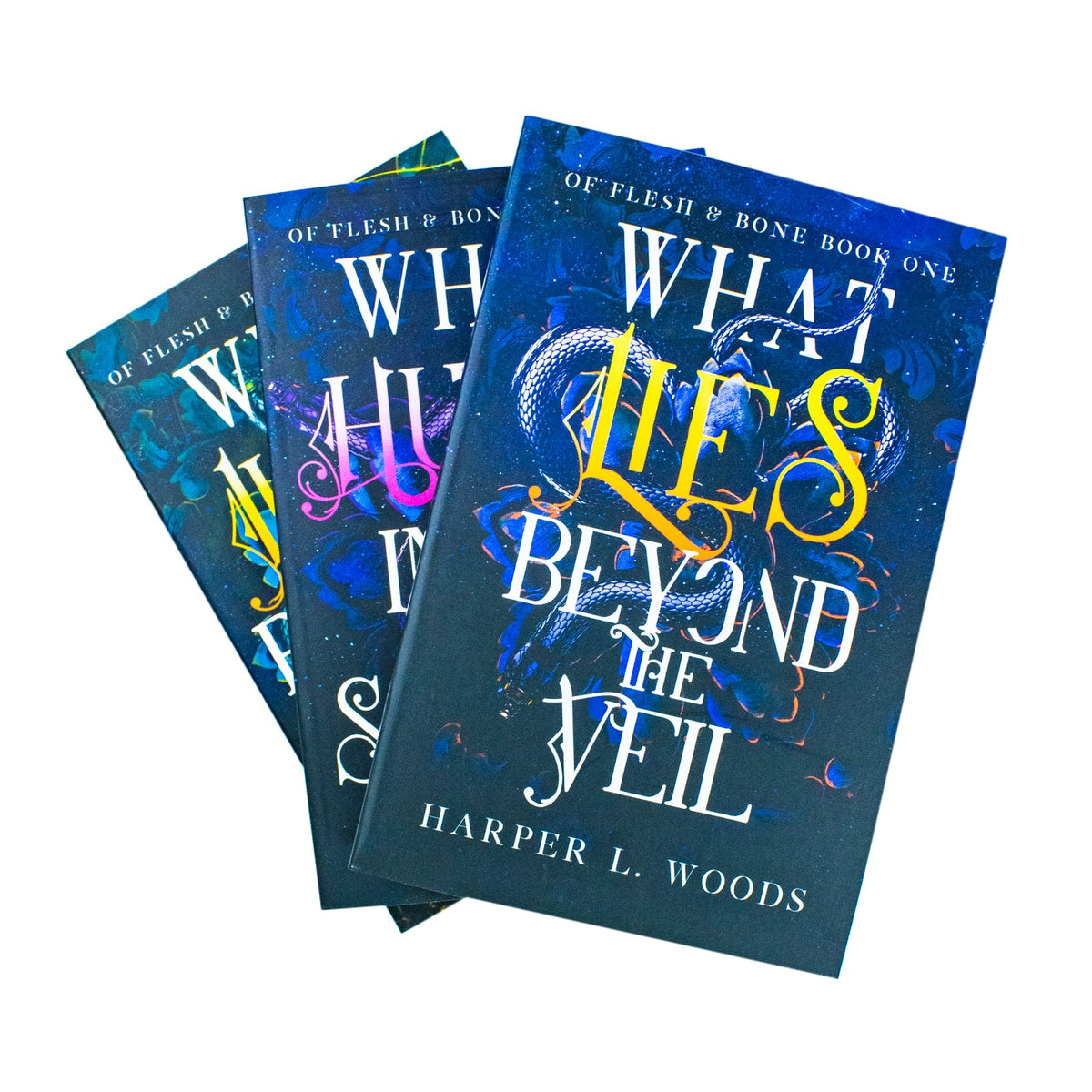 Of Flesh and Bone Series 3 Books Collection Set by Harper L. Woods (What Lies Beyond the Veil, What Hunts Inside the Shadows and What Lurks Between the Fates)