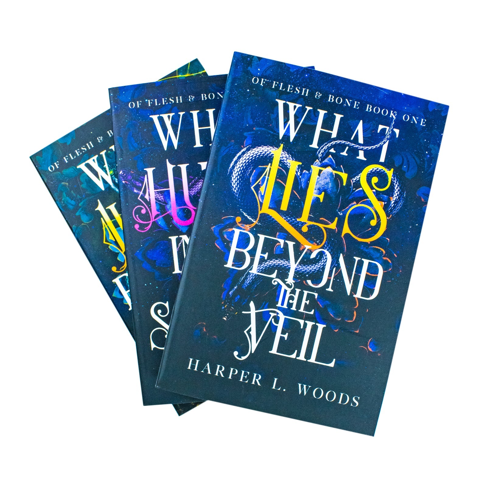 Of Flesh and Bone Series 3 Books Collection Set by Harper L. Woods (What Lies Beyond the Veil, What Hunts Inside the Shadows and What Lurks Between the Fates)