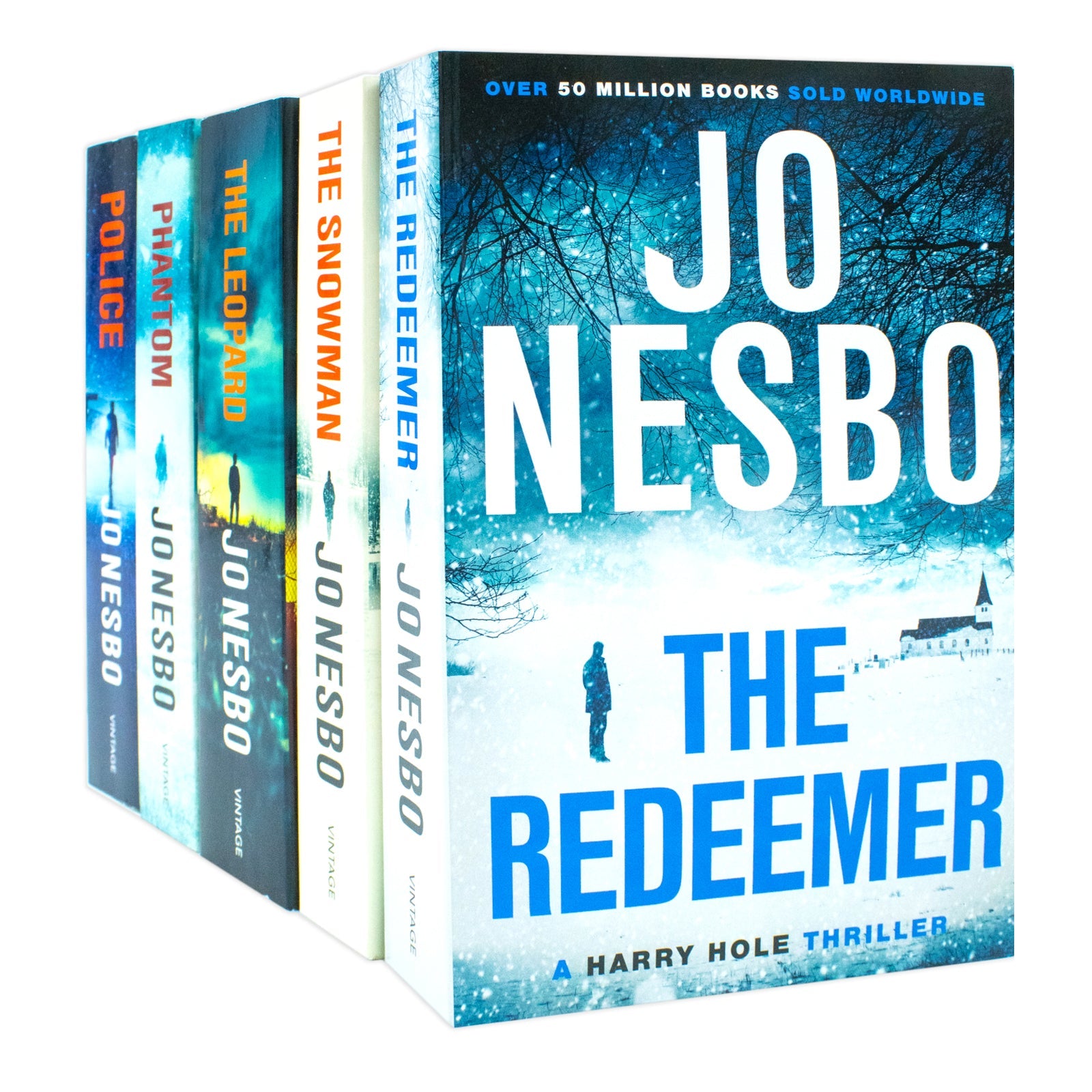 Harry Hole Series 6-10 Collection 5 Books Set By Jo Nesbo (The Redeemer, The Snowman, The Leopard, Phantom and Police)