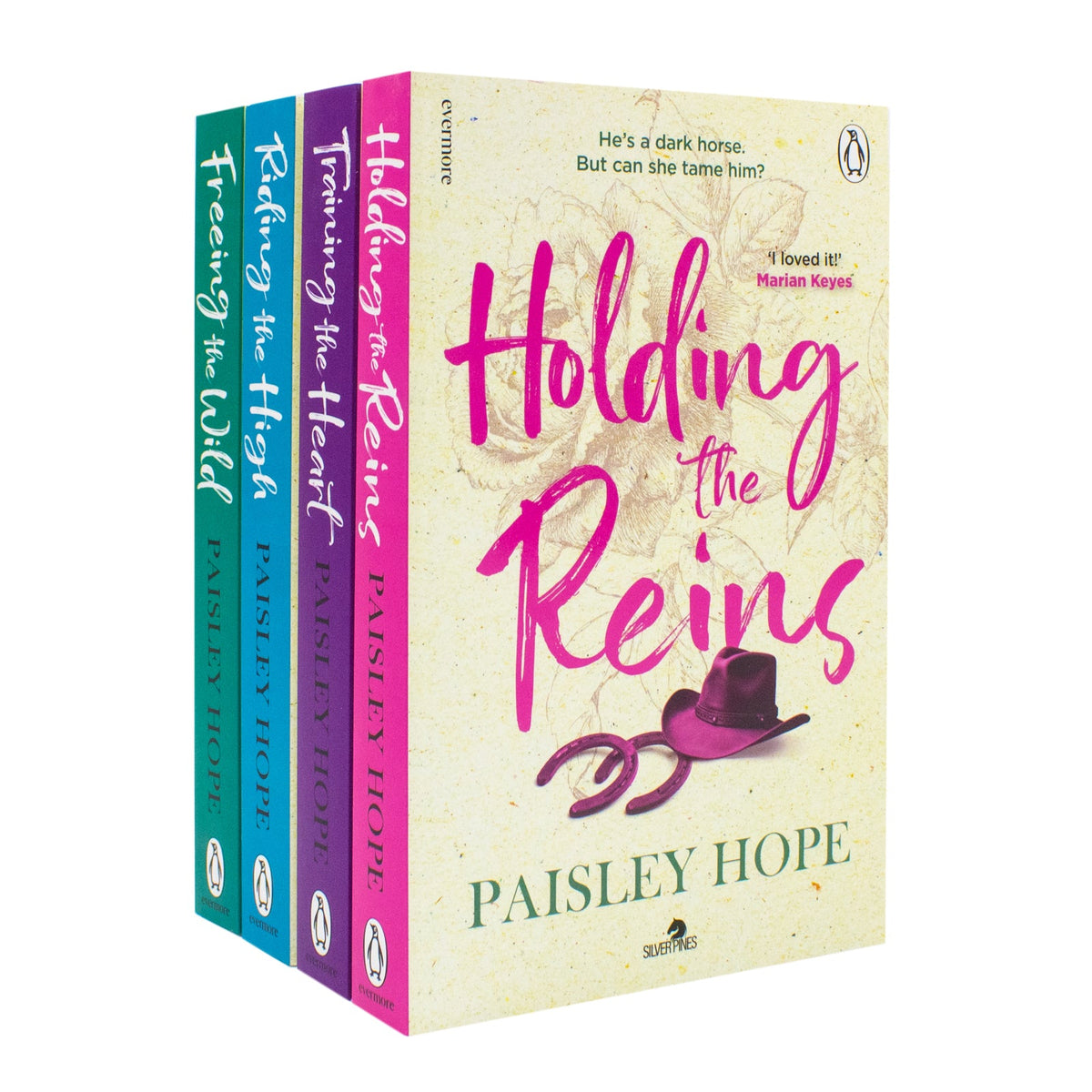 Silver Pines Ranch Series 1-4 Books Collection Set By Paisley Hope | Paperback (Holding the Reins, Training the Heart, Riding the High and Freeing the Wild)