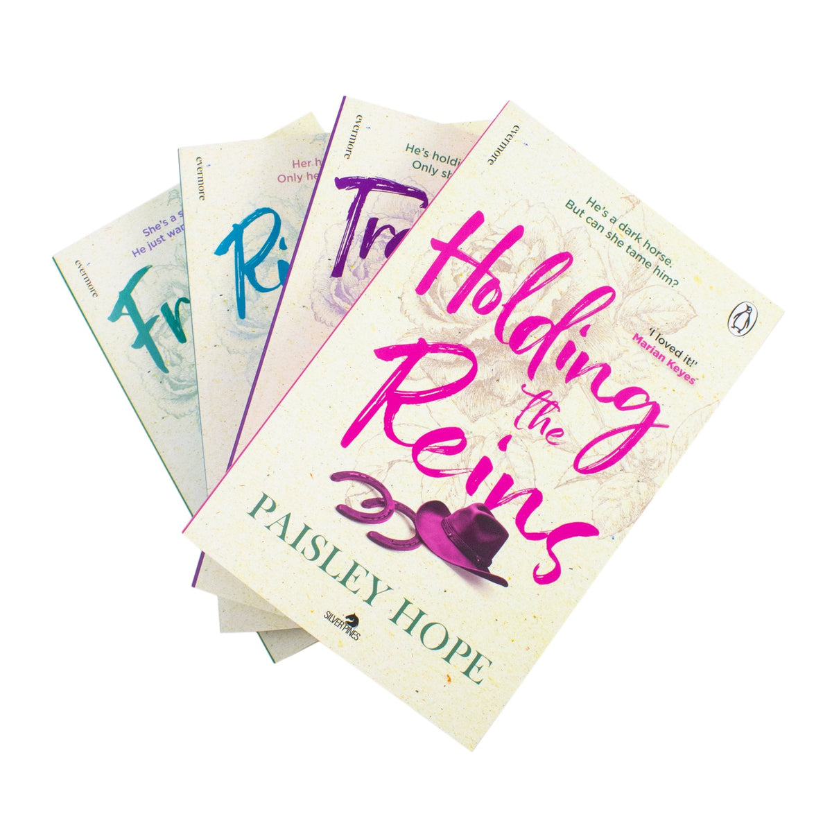 Silver Pines Ranch Series 1-4 Books Collection Set By Paisley Hope | Paperback (Holding the Reins, Training the Heart, Riding the High and Freeing the Wild)