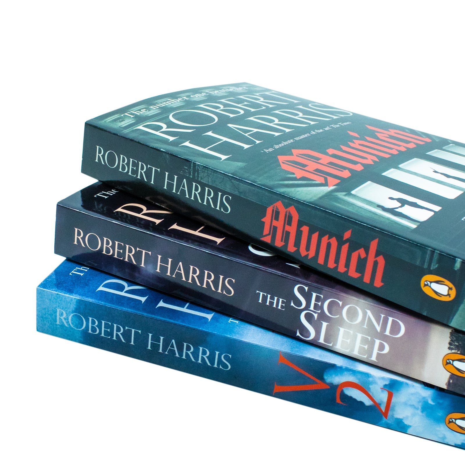 Robert Harris Collection – 3 Paperback Book Set (Munich, The Second Sleep, V2)