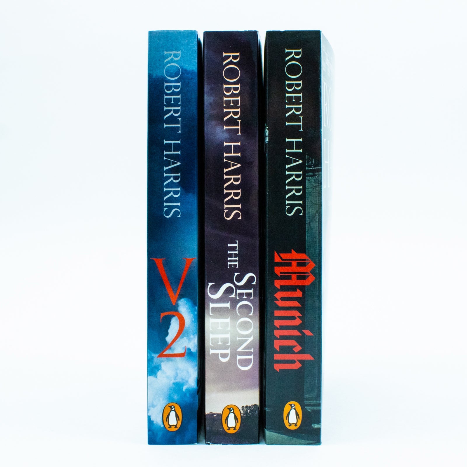 Robert Harris Collection – 3 Paperback Book Set (Munich, The Second Sleep, V2)