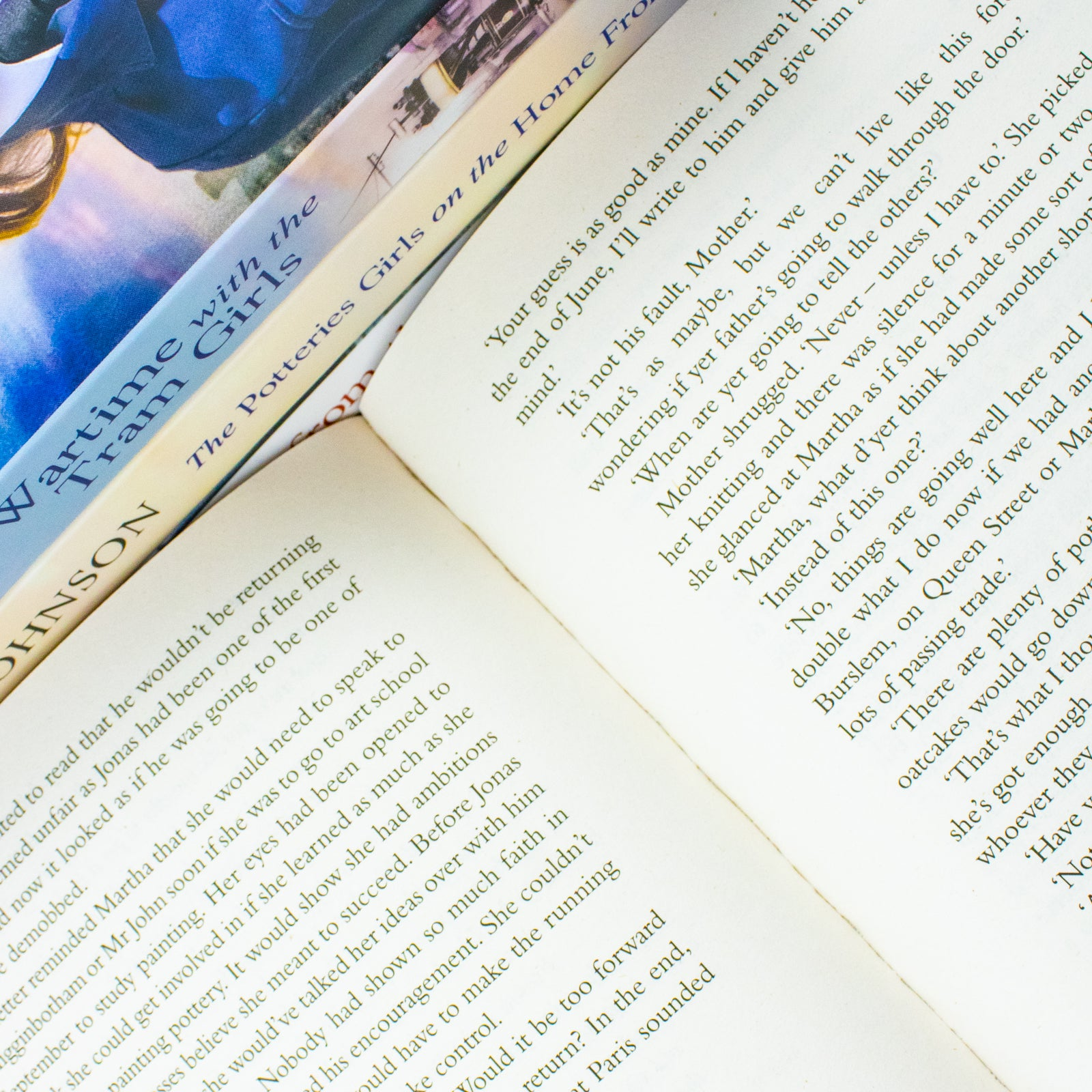 The Potteries Girls Collection 4 Books Set By Lynn Johnson (The Girl from the Workhouse, Wartime with the Tram Girls, The Potteries Girls on the Home Front & A New Day at Paradise Pottery)