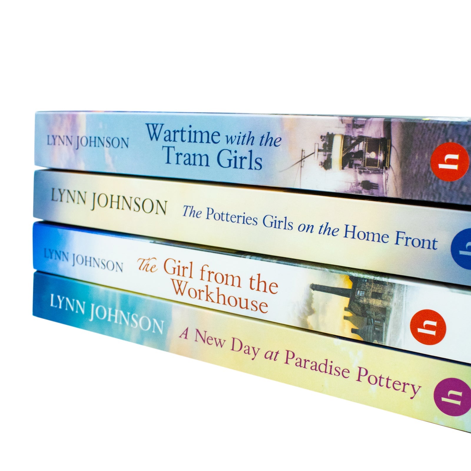 The Potteries Girls Collection 4 Books Set By Lynn Johnson (The Girl from the Workhouse, Wartime with the Tram Girls, The Potteries Girls on the Home Front & A New Day at Paradise Pottery)
