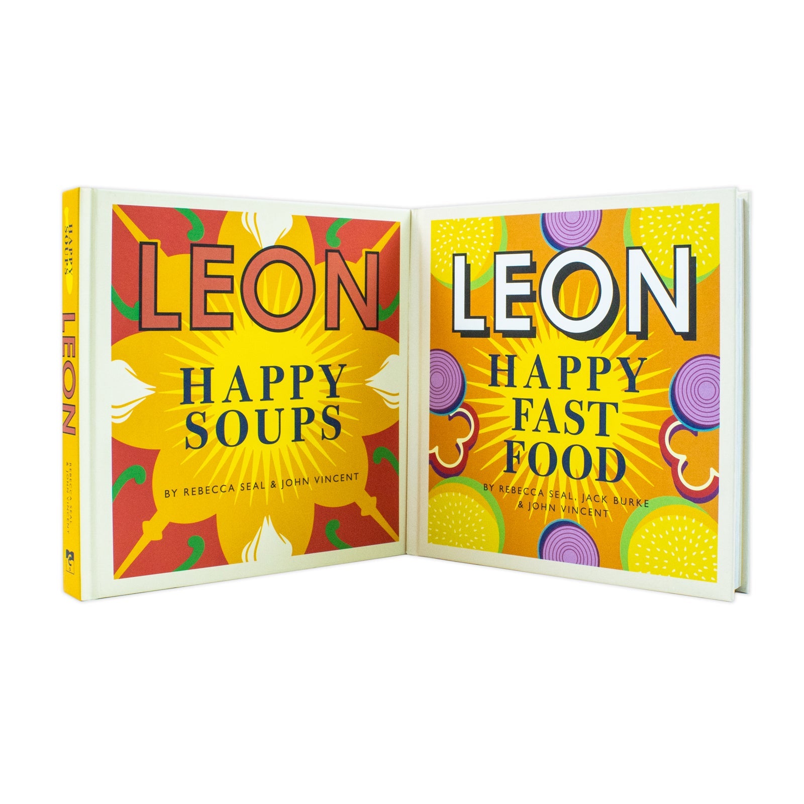Happy Leons Collection 2 Books Set By Rebecca Seal, John Vincent, Jack Burke (Leon Happy Fast Food & Leon Happy Soups)