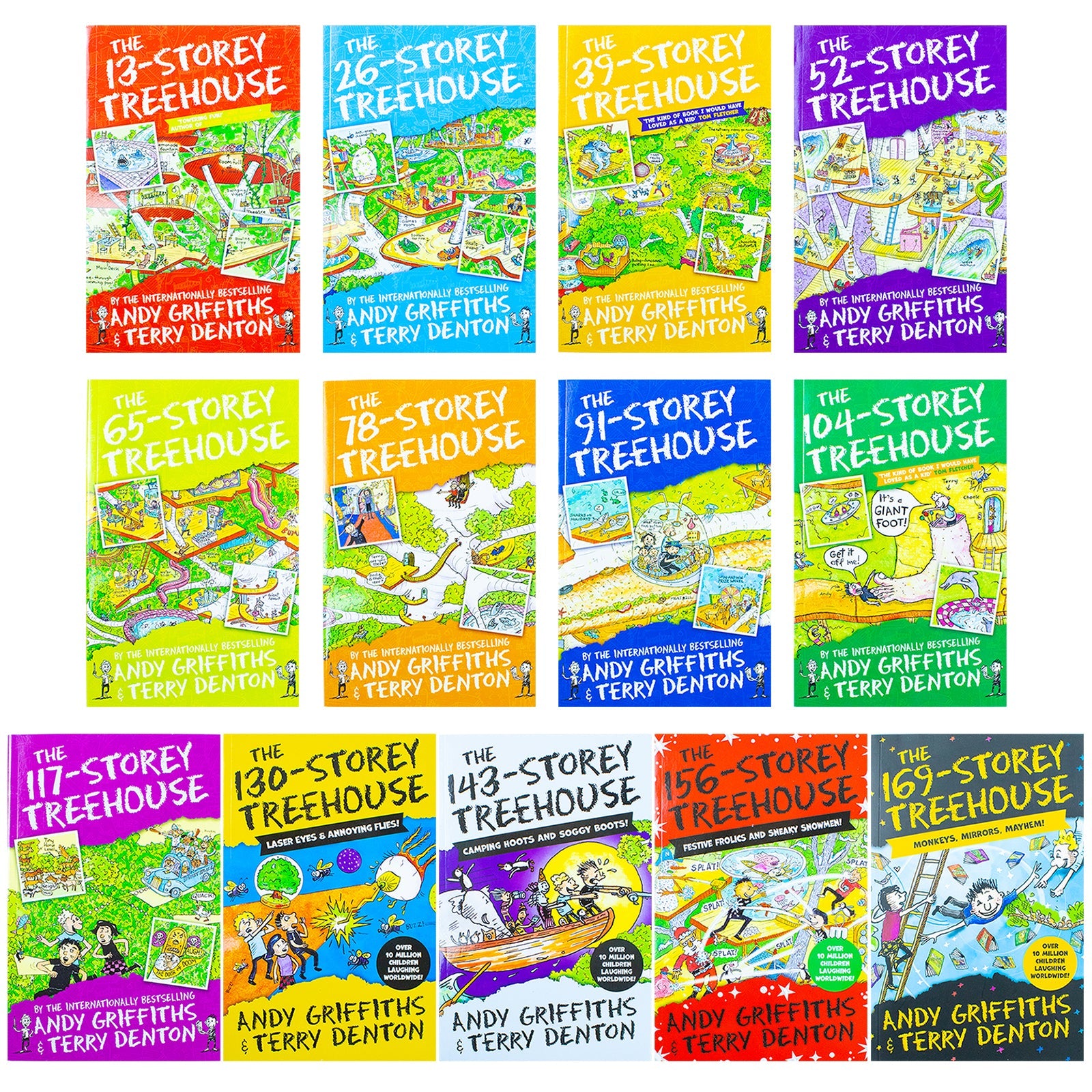 The Treehouse Series 1-13 Books Box set Collection by Andy Griffiths & Terry Denton|Fun & Hilarious Children's Adventure| Illustrated Stories for 8+ years