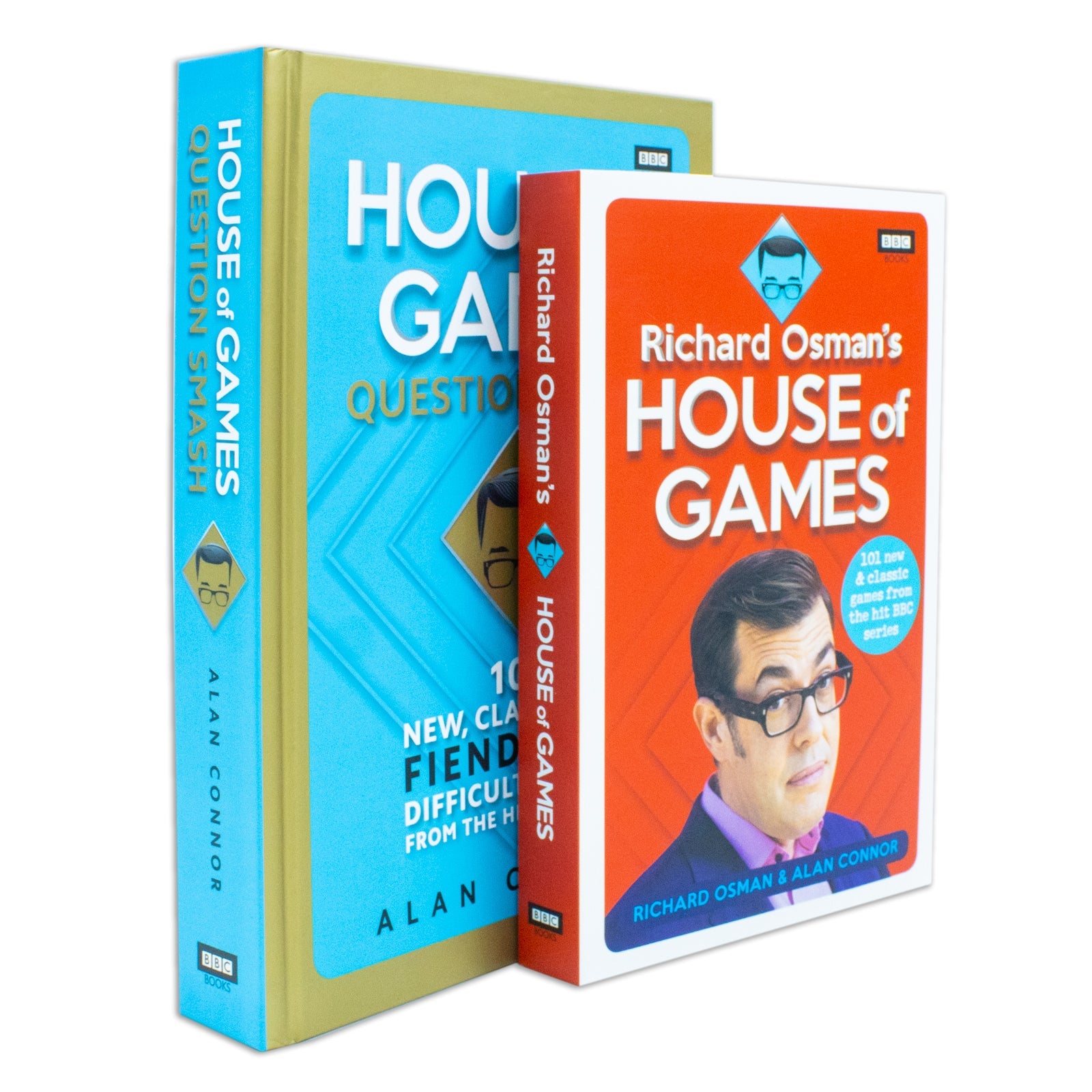 Richard Osman's House of Games & Question Smash by Richard Osman, Alan Connor – 2 Book Collection Set | Fun Trivia, Puzzle, BBC Books