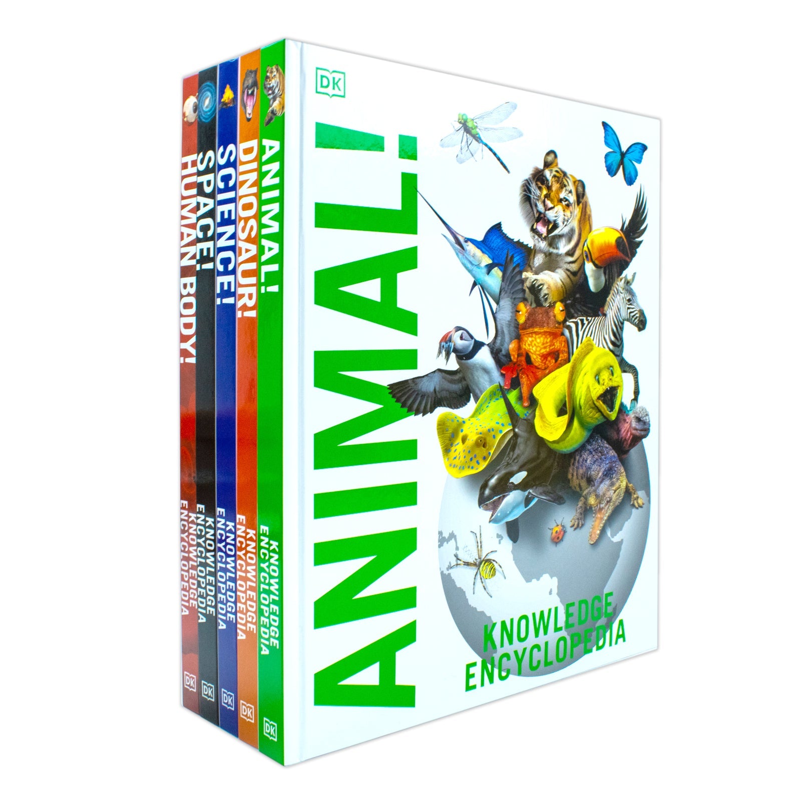 DK Knowledge Encyclopedias 5-Book Collection | Educational & fun set for kids – science, space, human body, animals, dinosaurs, STEM learning