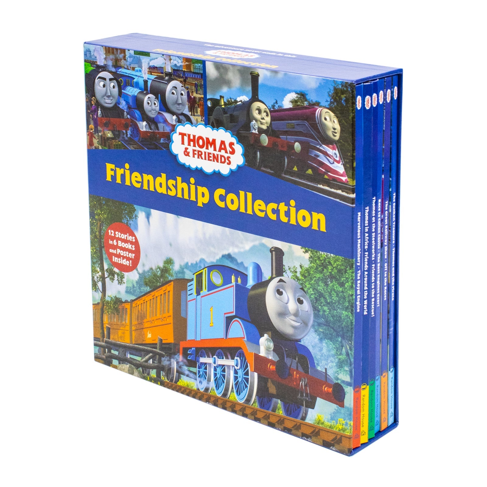 Thomas and Friends Friendship Collection 12 Stories in 6 Books Set and Poster Inside (Marvelous Machinery, The Royal Engine, The Great Railway Show, Off to the Races, Thomas at the Steelworks and More)