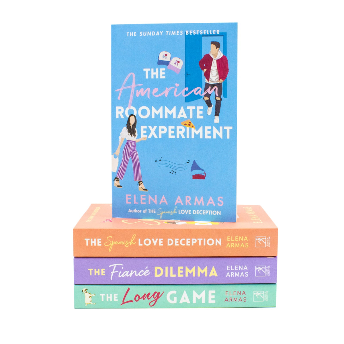 Elena Armas Collection 4 Books Set (The American Roommate Experiment, The Fiance Dilemma, The Spanish Love Deception and The Long Game) | Paperback