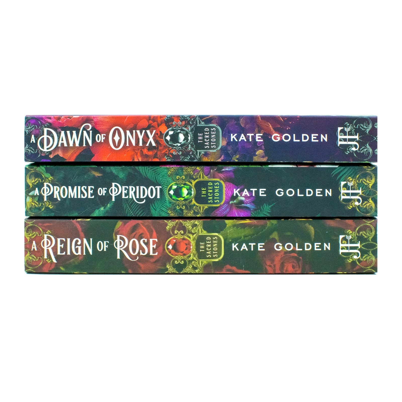 Sacred Stones Series 3 Books Collection Set By Kate Golden (A Dawn of Onyx, A Promise of Peridot and A Reign of Rose)