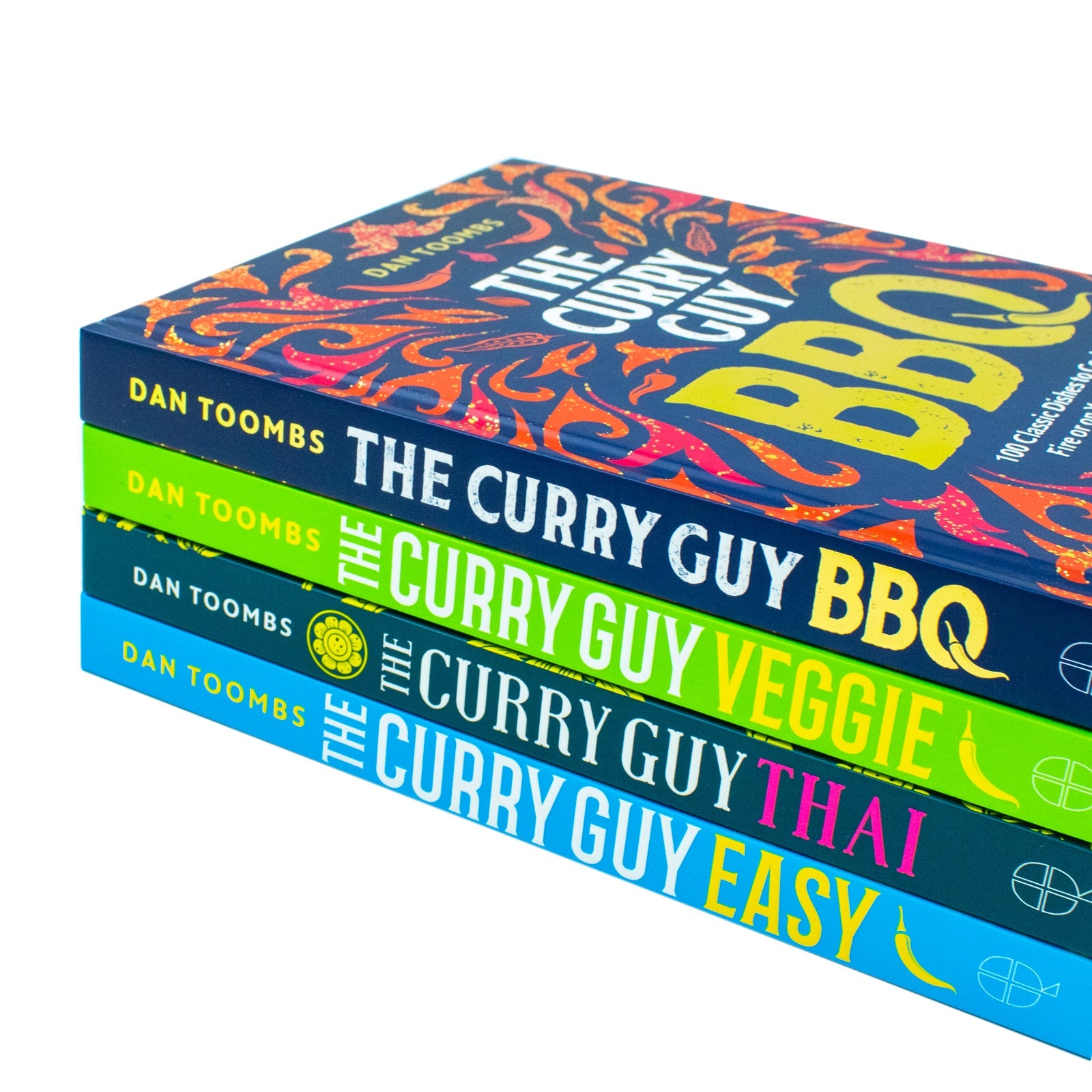 The Curry Guy Collection 4 Books Set By Dan Toombs (Curry Guy Thai, The Curry Guy Easy, Curry Guy BBQ, The Curry Guy Veggie)