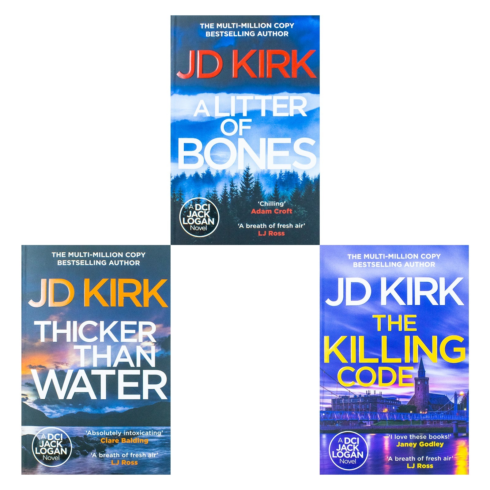 DCI Logan Crime Thrillers 3-Book Collection Set by JD Kirk – Gripping Mystery & Suspense Detective Series for Crime Fiction Lovers