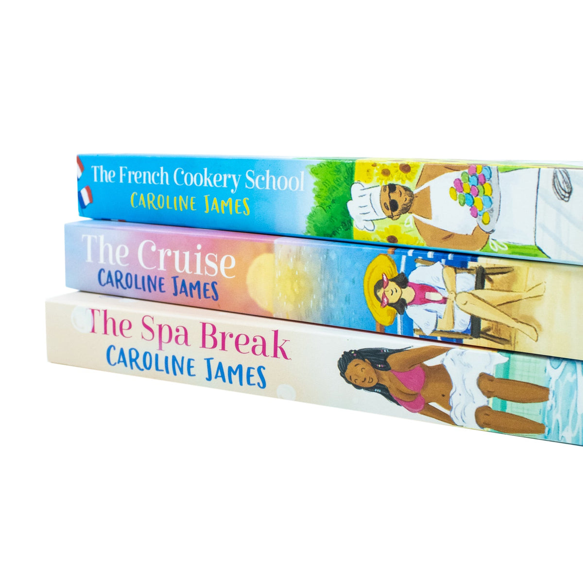 Caroline James Collection – 3 Book Set (The French Cookery School, The Cruise, The Spa Break) | Fiction, Travel, Food, Leisure & Lifestyle Reading