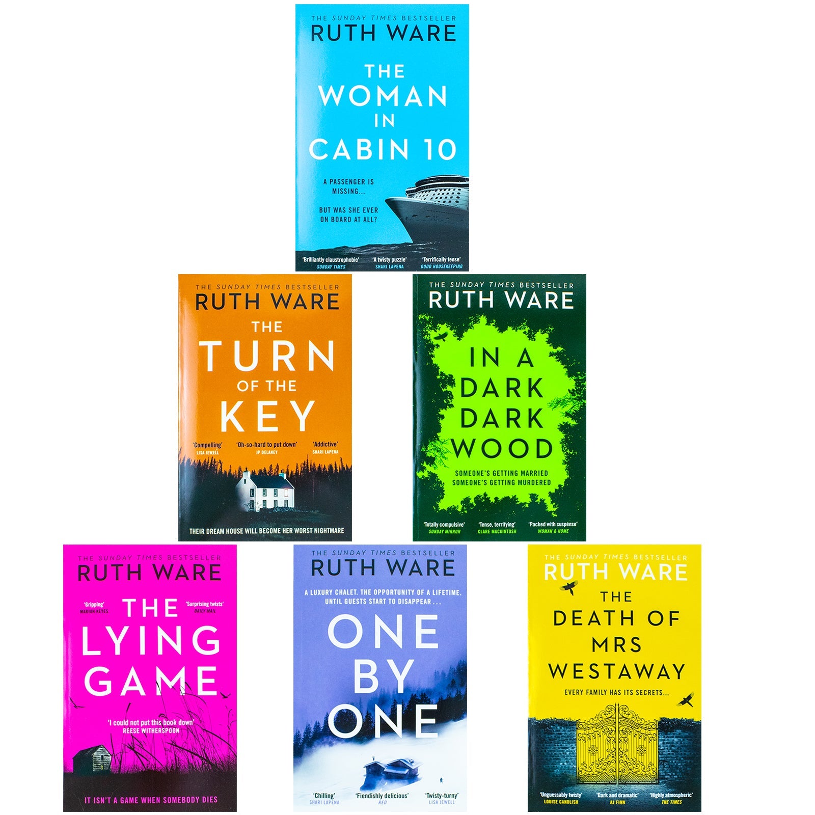 Ruth Ware Mystery Thriller 6 Book Set | Psychological Fiction Collection of Bestsellers, Gripping Page-Turners & Suspenseful 2023 Reads by UK Author
