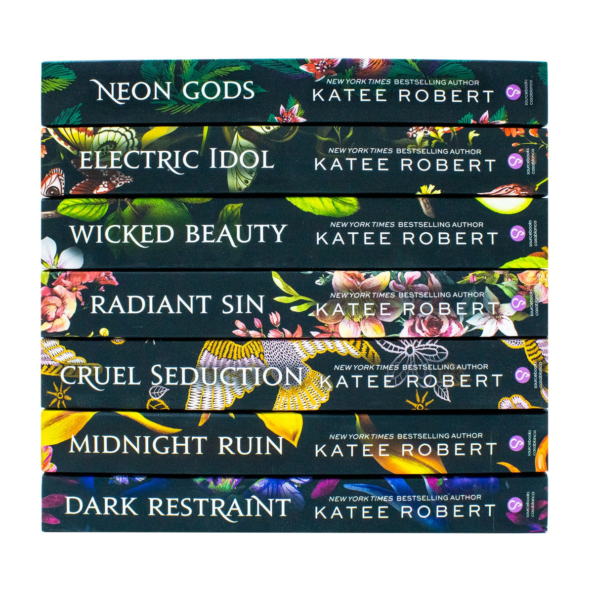 Dark Olympus Series 7 Books Collection Set by Katee Robert, Explore Neon Gods, Electric Idol, Wicked Beauty & More in this Exciting Fantasy Romance Series