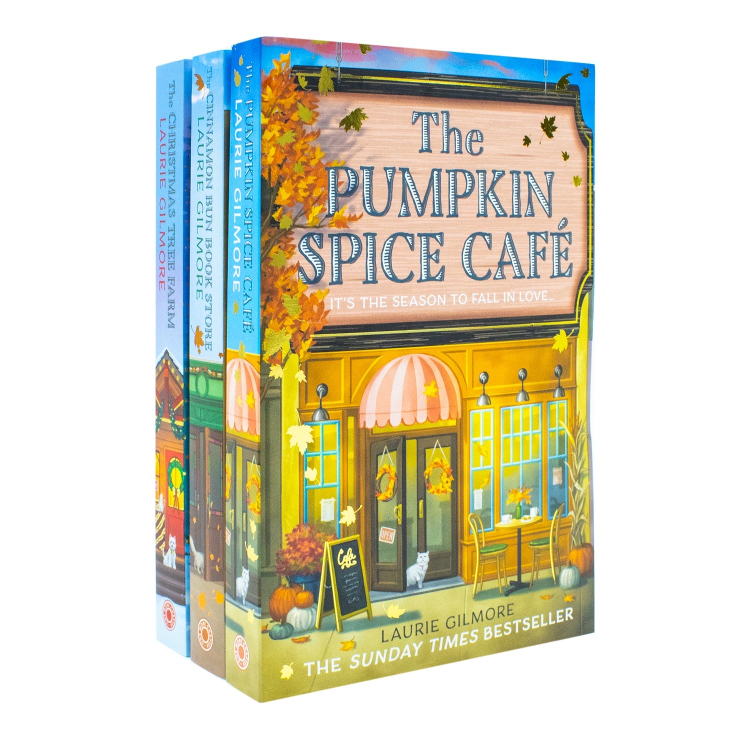 Dream Harbor Series 3 Books Collection Set By Laurie Gilmore (The Christmas Tree Farm, The Cinnamon Bun Book Store and The Pumpkin Spice Café)