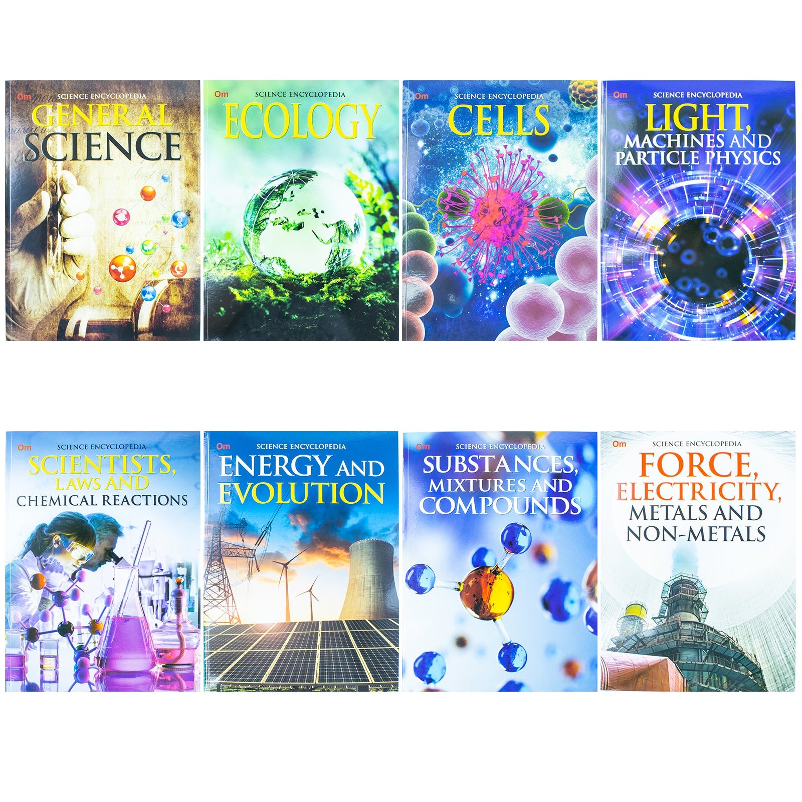 Encyclopedia Of Science 8 Books Collection Set ( Cells, Ecology, Light, Machines and Particle Physics & More!)