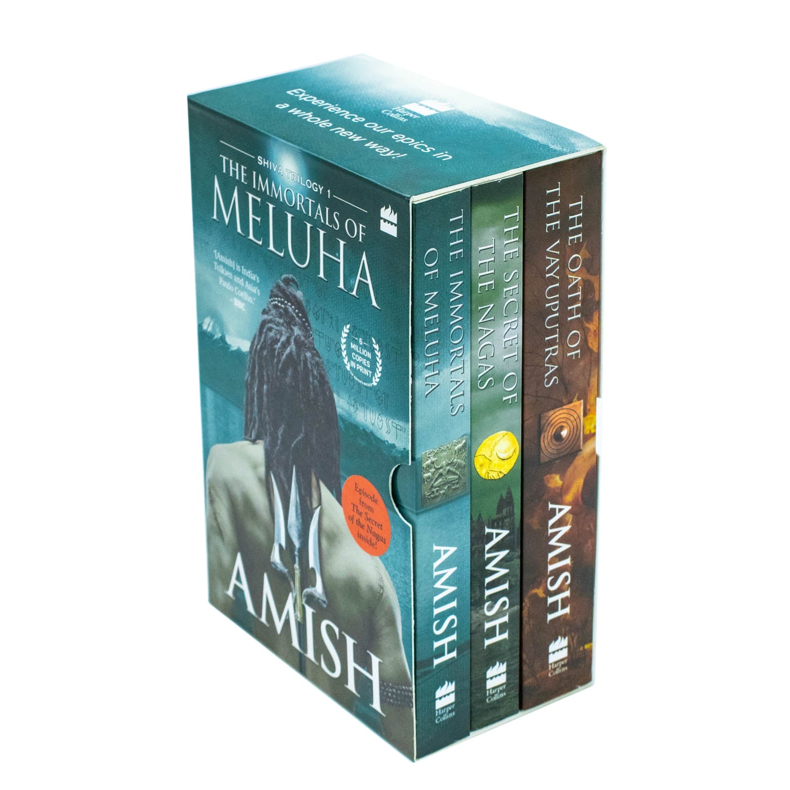 The Shiva Trilogy 3 Book Set by Amish Tripathi – Immortals of Meluha, Secret of the Nagas, Oath of the Vayuputras | Indian Mythology, Epic Fiction