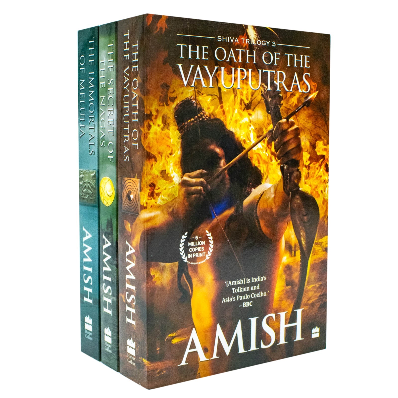 The Shiva Trilogy 3 Book Set by Amish Tripathi – Immortals of Meluha, Secret of the Nagas, Oath of the Vayuputras | Indian Mythology, Epic Fiction