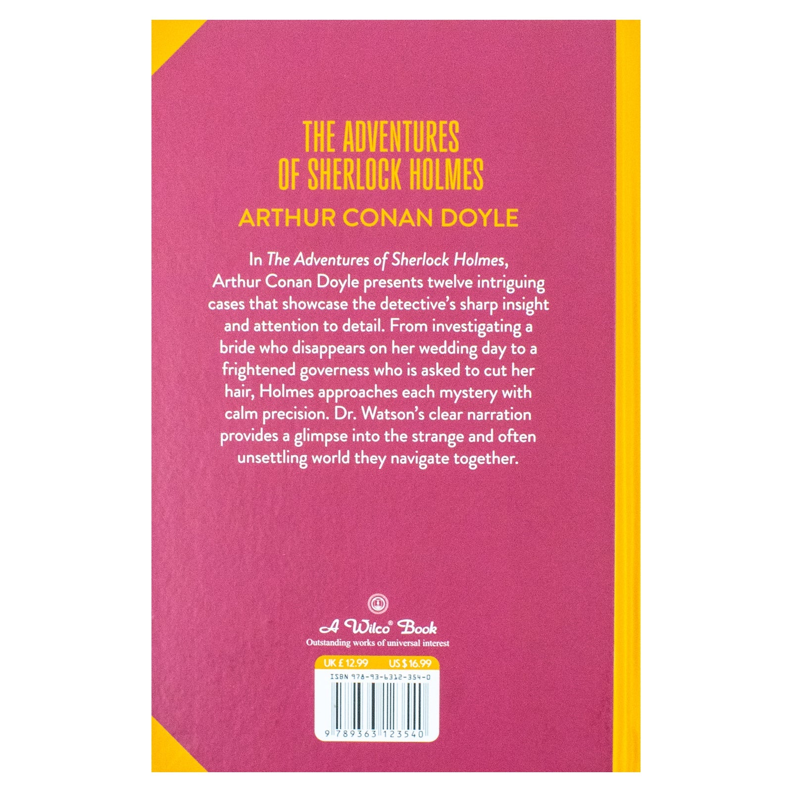 The Adventures of Sherlock Holmes Book by Sir Arthur Conan Doyle (Deluxe Hardback Sprayed Edge Edition)