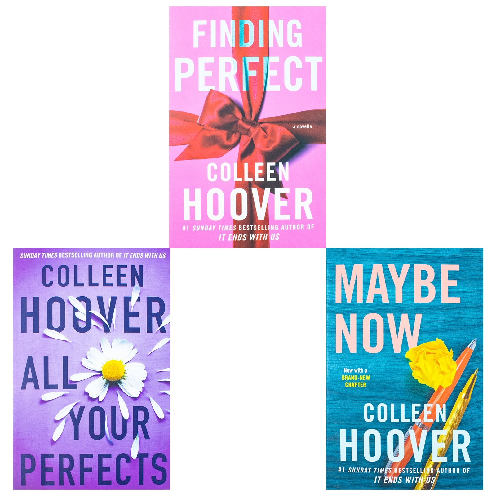 Colleen Hoover Collection 3 Book Set (Maybe Now, Finding Perfect, All your Perfects)