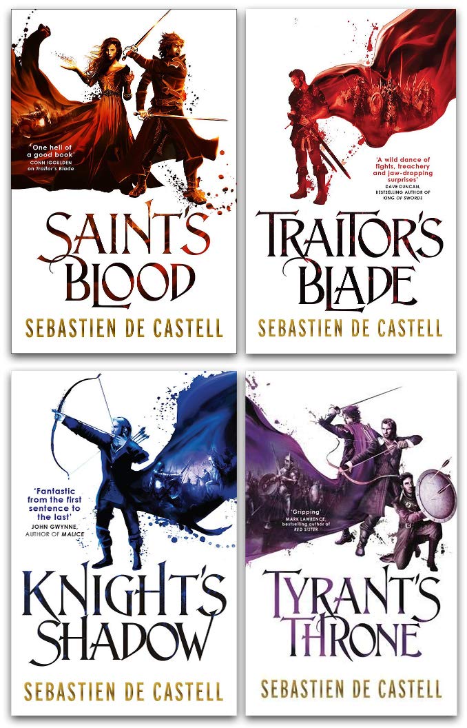 The Greatcoats Series 4 Books Collection Set by Sebastien de Castell (Traitor's Blade, Knight's Shadow, Saint's Blood & Tyrant's Throne) | Paperback