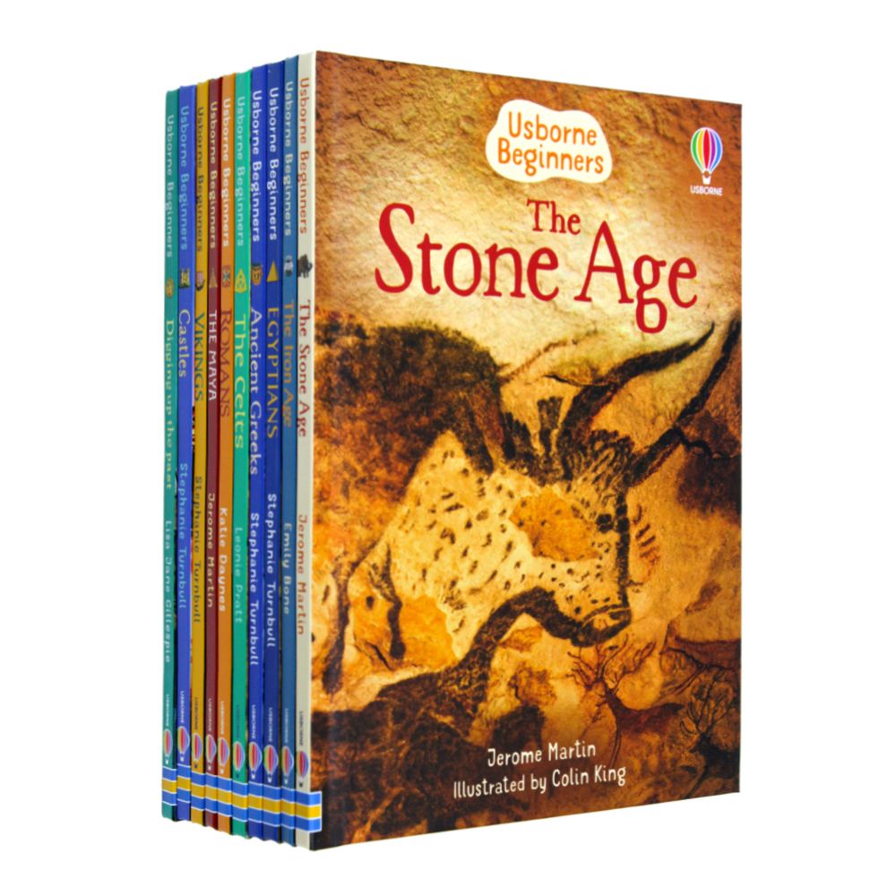 Usborne Beginners History 10 Books Collection Box Set– Educational Children's Books on Stone Age, Iron Age, Ancient Cultures, Artifacts & Fun Learning