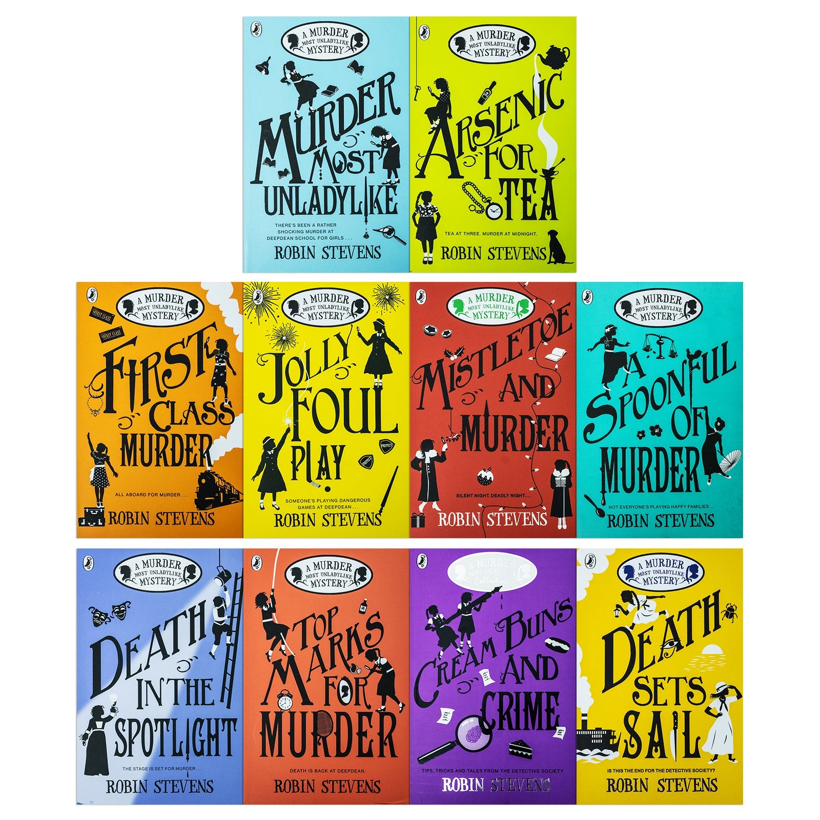 A Murder Most Unladylike Mystery Series 10 Books Collection Set by Robin Stevens | Children's Detective Fiction, Fun School Adventures, Sleuths, Humor