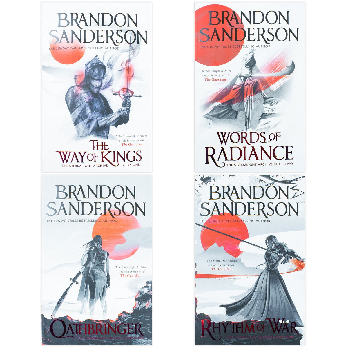The Stormlight Archive 4-Book Set by Brandon Sanderson – Epic fantasy, magic, heroes, rich world-building, adventure, bestselling book series