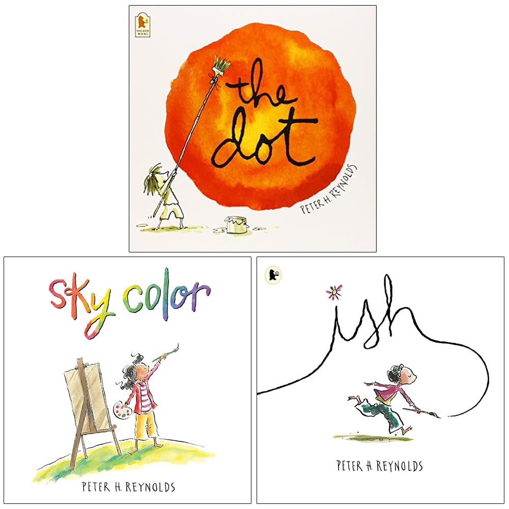 Peter H. Reynolds Creatrilogy 3-Book Collection Set – The Dot, Sky Colour & Ish | Inspiring Children's Stories on Creativity, Imagination & Discovery