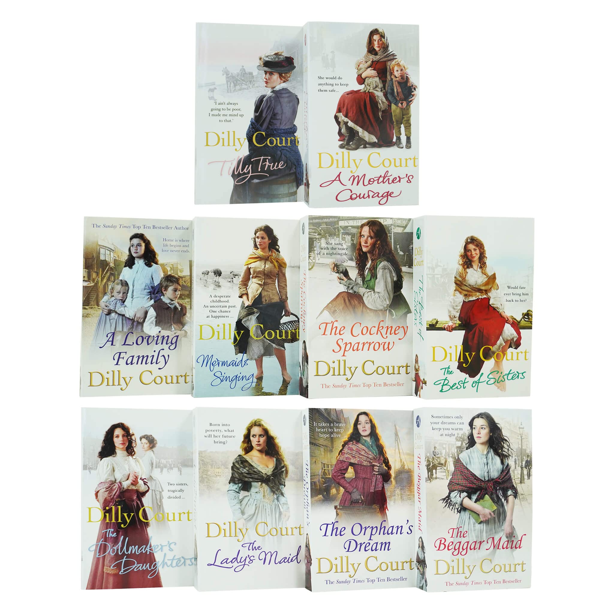 Dilly Court Collection 10 Book Set | Historical Fiction & Family Drama Novels | Emotional Storytelling, UK Authors, Arrow Books, Must-Read Series