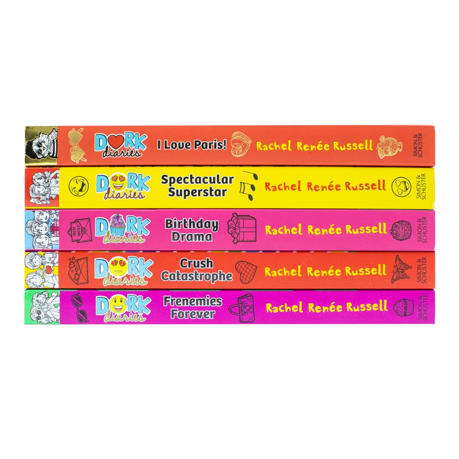 Dork Diaries 5-Book Collection (Volumes 11-15) by Rachel Renee Russell | Humorous & Imaginative Kids' Series – Friendship, School Life & Fun Stories