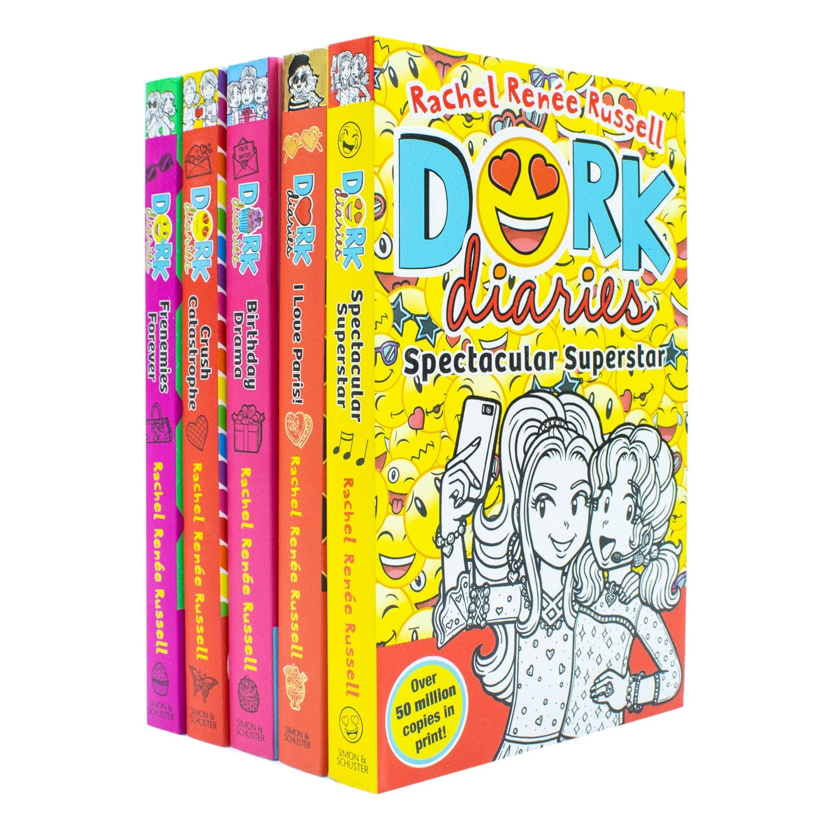 Dork Diaries 5-Book Collection (Volumes 11-15) by Rachel Renee Russell | Humorous & Imaginative Kids' Series – Friendship, School Life & Fun Stories