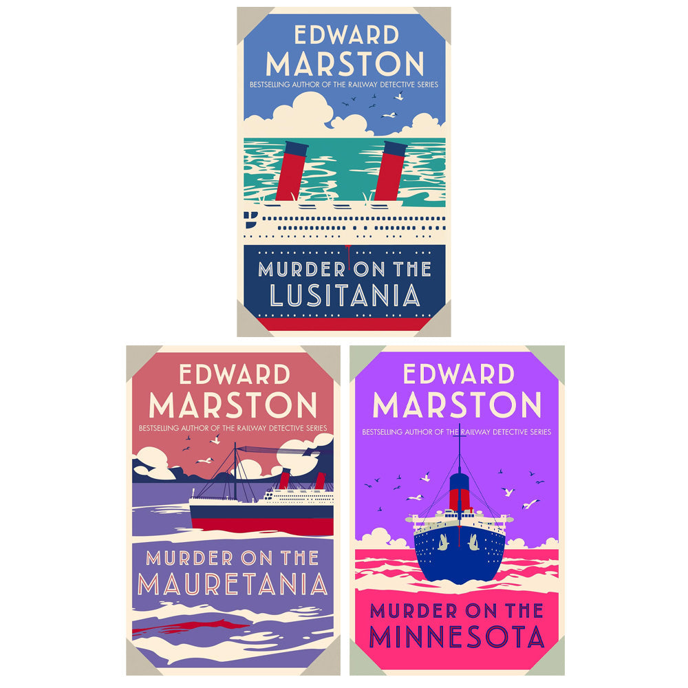 Edward Marston 3 Books Collection Set (Murder On The Minnesota, Murder On The Mauretania, Murder On The Lusitania)