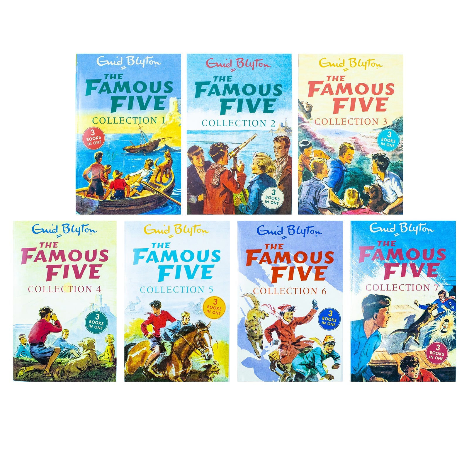 Enid Blyton Famous Five Collection 1-7 Books Set – 21 Classic Adventure Stories | Iconic Children's Book Series in 3-in-1 Editions