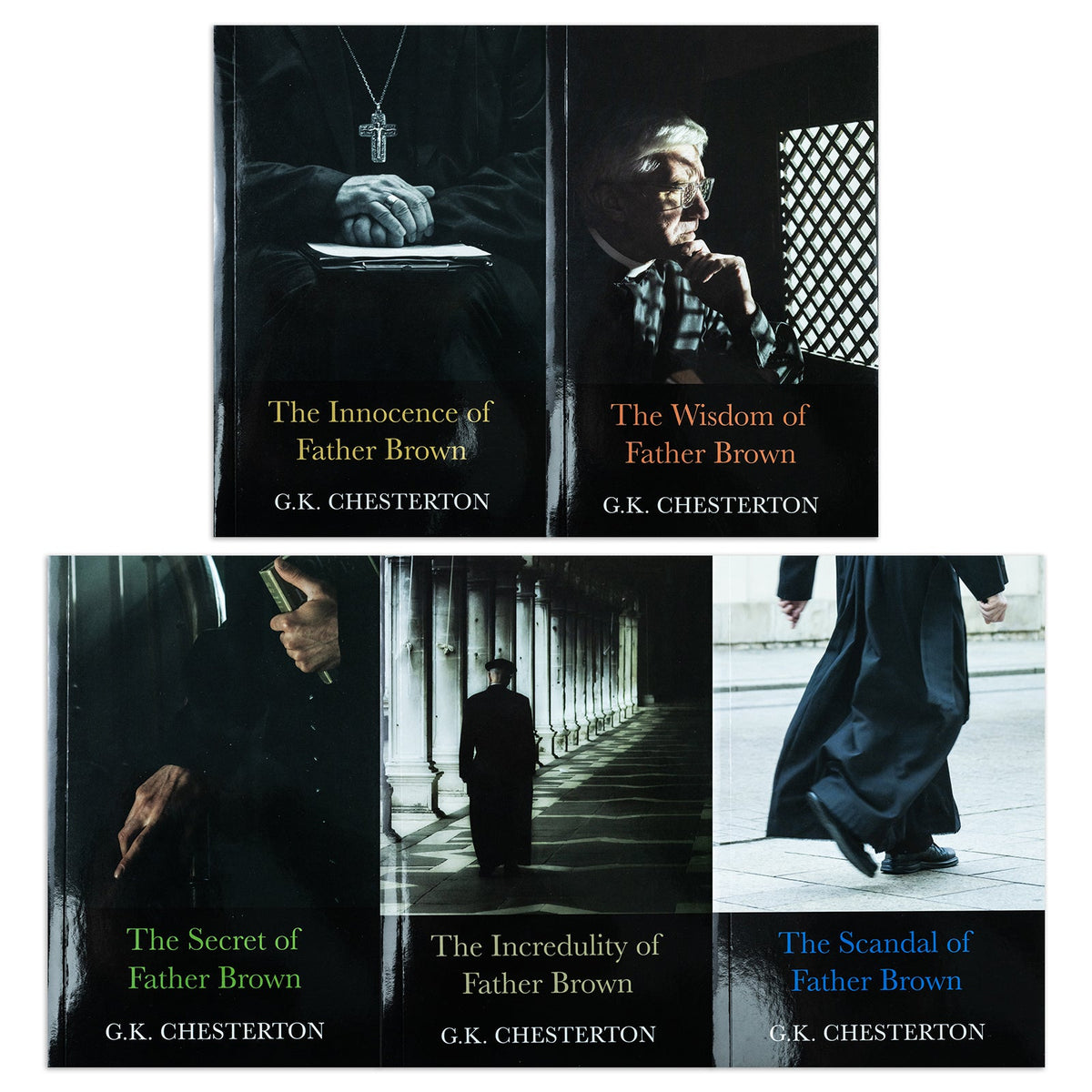 Father Brown Mysteries 5 Book Box Set by G.K. Chesterton | Classic Crime Fiction Series with Detectives, Suspense, Thrillers & Mystery Stories