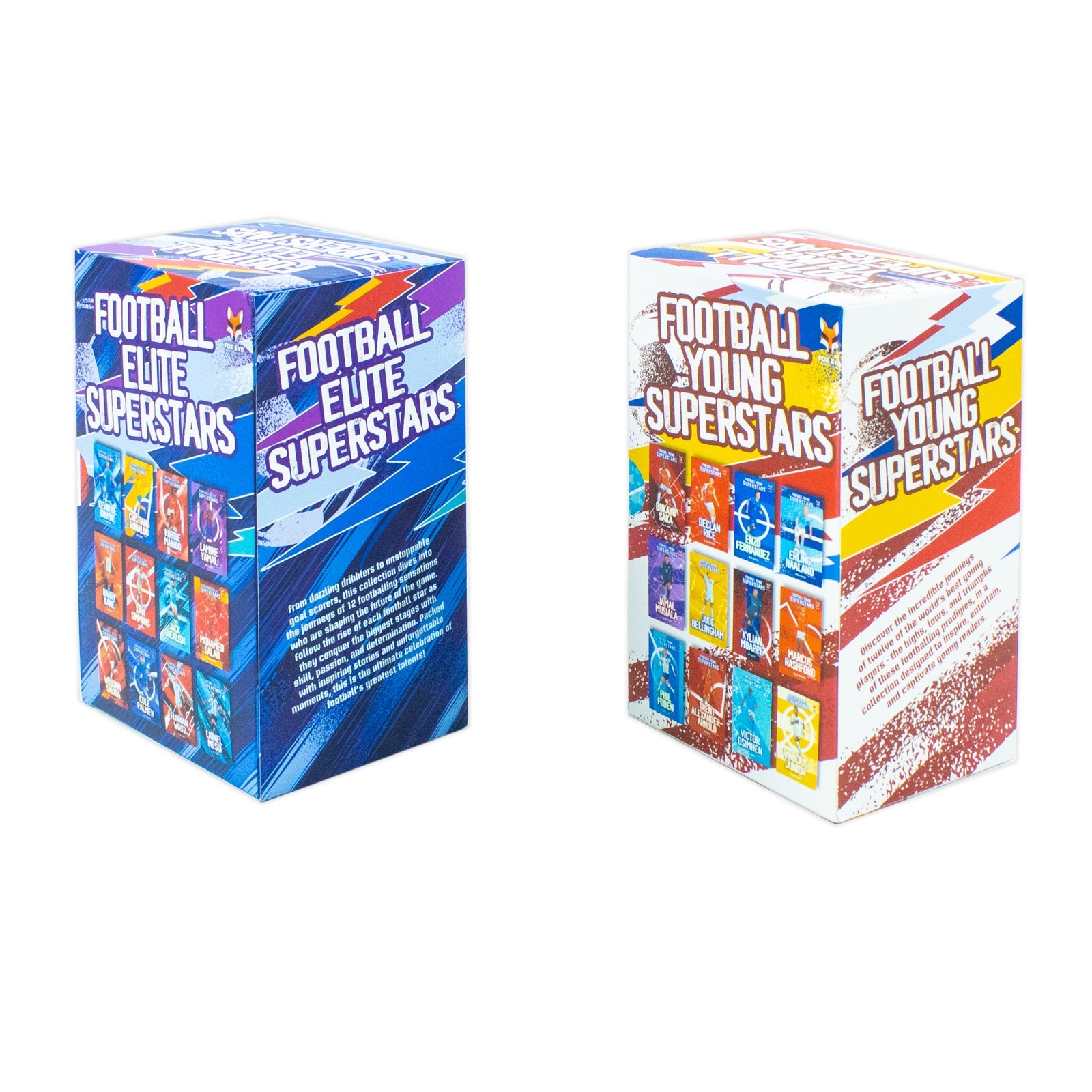 Football Superstars 24 Book Set Collection: (Ronaldo, Lamine Yamal, Salah, Harry Kane, De Bruyne, Messi, Saka, Haaland, Mbappe, Bellingham, Fernandez, Rashford)