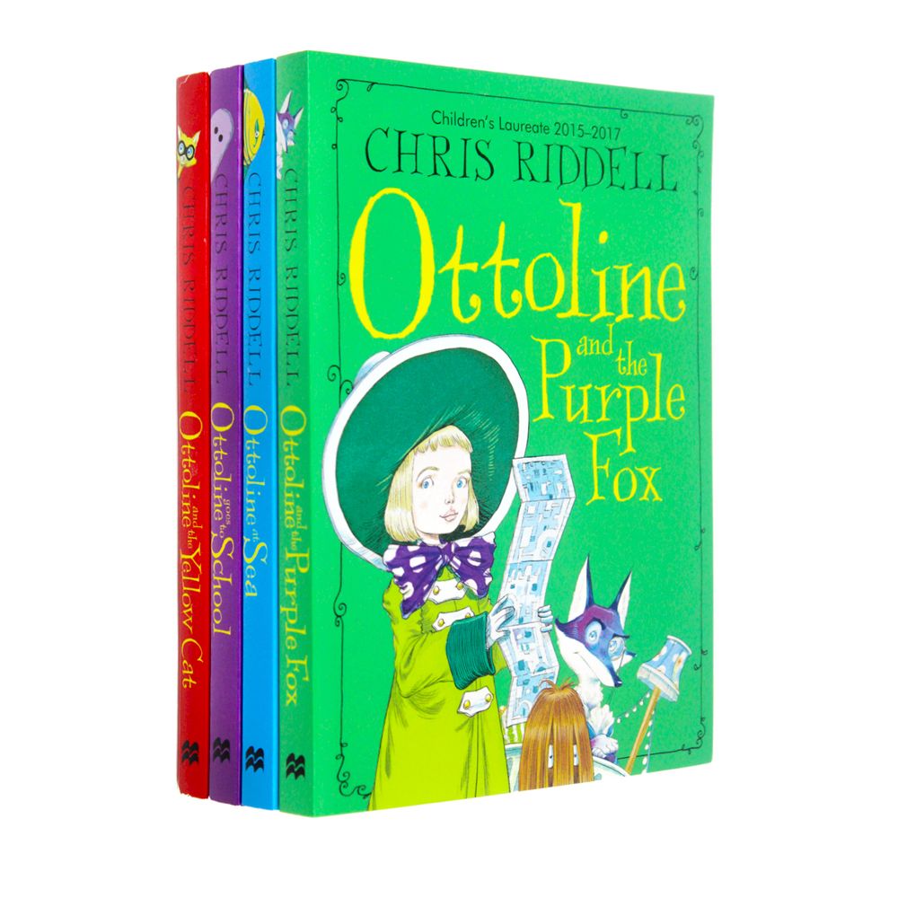 Chris Riddell Ottoline Collection 1-4 Book Set | Fun & Illustrated Adventure Series for Kids | Creative Fantasy Stories for Young Readers!