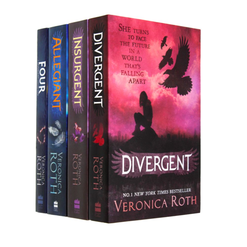 Divergent Series 4-Book Box Set by Veronica Roth |Includes Divergent, Insurgent, Allegiant & Four |YA Dystopian Fiction, Action, Adventure.