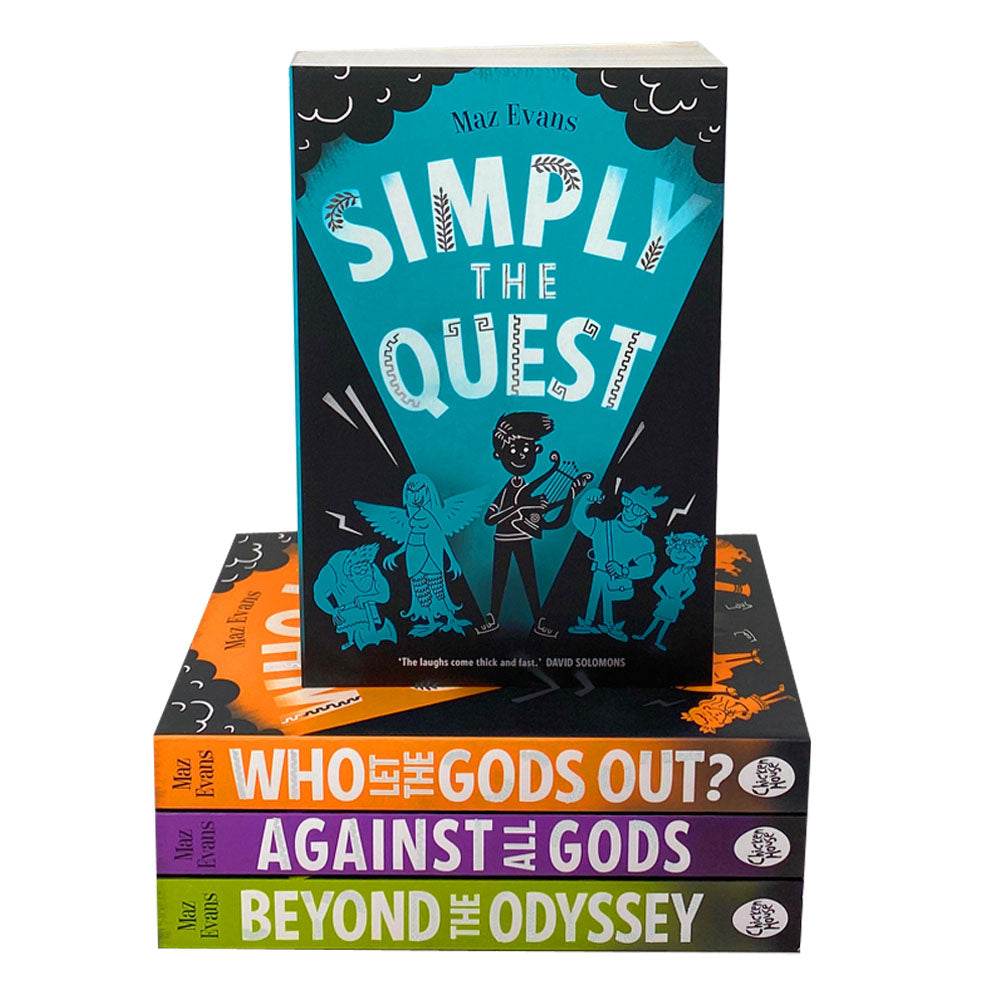Who Let the Gods Out Series 4-Book Set by Maz Evans | Funny Childrenās Fantasy Adventure, Mythology, Chapter Books for Young Readers & Kids' Fiction