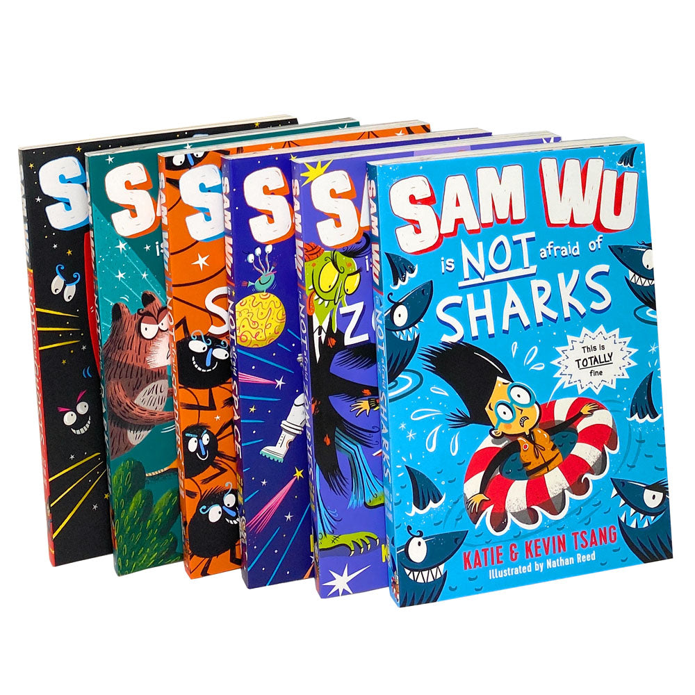 Sam Wu Is Not Afraid 6 Book Children's Collection Box Set by Kevin & Katie Tsang – Fun Adventure Series, Kids Fiction, Reading for Children