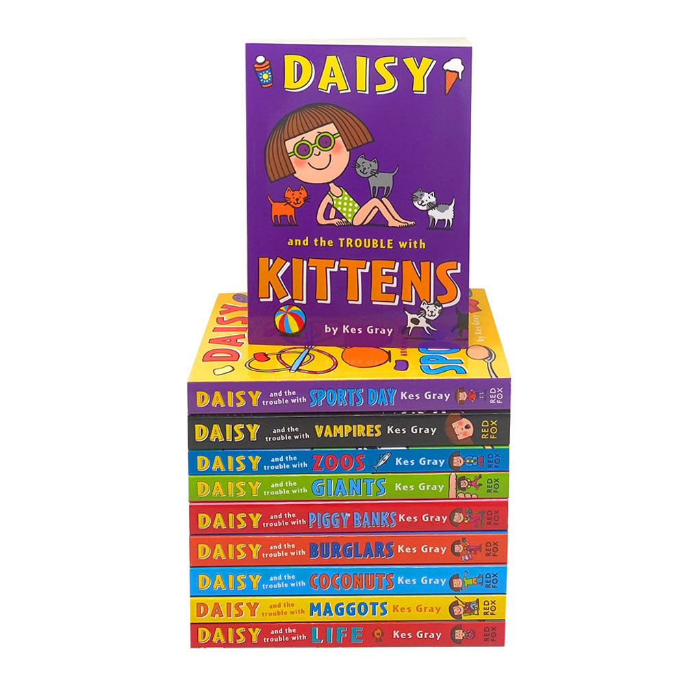 Daisy and the Trouble Collection Pack by Kes Gray – 10 Paperback Books for Kids – Fun Adventure, Fiction, Trouble & Educational Stories for Youth