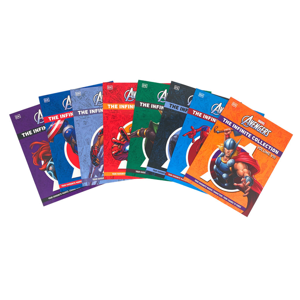 Marvel The Avengers 8 Book Collection Box Set – The Infinite Collection Volume 1 | Superhero Character Guides, Action, Adventure & Kids Fiction Books