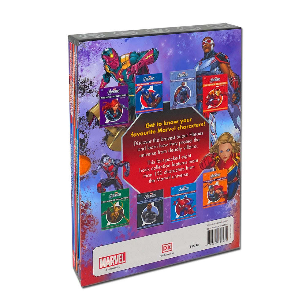 Marvel The Avengers 8 Book Collection Box Set – The Infinite Collection Volume 1 | Superhero Character Guides, Action, Adventure & Kids Fiction Books